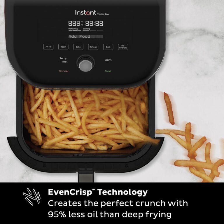 Instant Vortex Plus 6QT Air Fryer with Odor Erase Technology, 6-in-1 Functions that Crisps, Roasts, Broils, Dehydrates, Bakes & Reheats, 100+In-App Recipes, from the Makers of Instant Pot,1700W,Black - Image 3