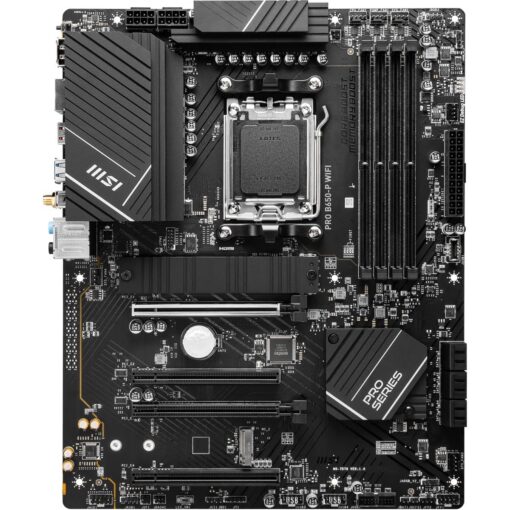 MSI PRO B650-P WiFi ProSeries Motherboard (AMD AM5, ATX, DDR5, PCIe 4.0, M.2, SATA 6Gb/s, USB 3.2 Gen 2, HDMI/DP, Wi-Fi 6E, AMD Ryzen 7000 Series Desktop Processors) - Image 7