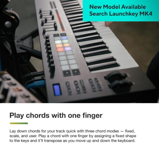 Novation Launchkey 25 [MK3] MIDI Keyboard Controller - Seamless Ableton Live Integration. Chord Mode, Scale Mode, and Arpeggiator — All the software you need for Music Production. - Image 5
