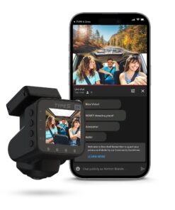 Type S P200 PRO Smart 360° Dash cam, 2K 1440p Surveillance with Smart G-Sensor Incident Detection, VR Video Mode, GPS map Integration, Wireless Video Access via App, 32GB SD Card Included