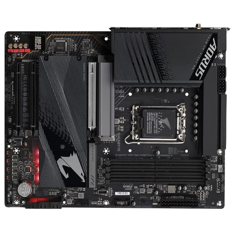GIGABYTE Z790 AORUS Elite AX 1.0 Intel LGA 1700 ATX Motherboard, 4X DDR5~128GB, 3X PCI-E x16, 4X M.2, 6X SATA, 5X USB 3.2, 1x USB-C, 4X USB 2.0 - Image 3