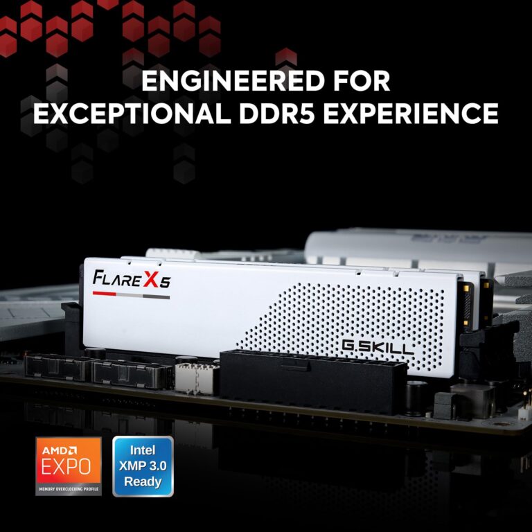 G.SKILL Flare X5 Series (AMD Expo & Intel XMP 3.0) DDR5 RAM 64GB (2x32GB) 6000MT/s CL36-36-36-96 1.35V Desktop Computer Memory U-DIMM - Matte White (F5-6000J3636F32GX2-FX5W) - Image 5