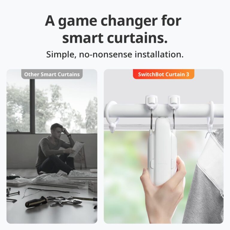 SwitchBot Smart Automatic Curtain Opener 2 Pack with Hub 2 - WiFi Remote Control with App/Timer, Performance Upgrade, WiFi Thermometer Hygrometer, Support Matter, Work with Alexa, Google Home, HomeKit - Image 8