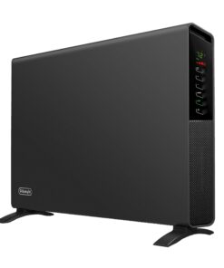 DeLonghi Convection Panel Heater, Full Room Quiet 1500W, portable electric heater is freestanding/easily wall mounted. Energy Saving, quick heat distribution, timer, asphalt gray, HCX9115E