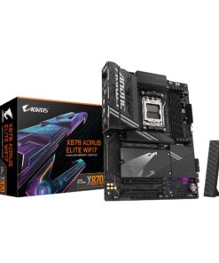 GIGABYTE X870 AORUS Elite WIFI7 AMD AM5 LGA 1718 Motherboard, ATX, DDR5, 4X M.2, PCIe 5.0, USB4, WIFI7, 2.5GbE LAN, EZ-Latch, 5-Year Warranty