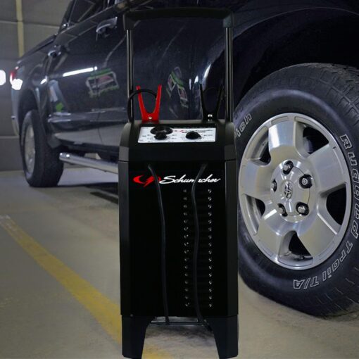 Schumacher Electric Wheeled Battery Charger and Engine Starter, SC1633, 2-in-1, Manual Timer Controlled, 200 Cranking Amps, 12 Volt, 24 Volt, for Car, SUV, Truck, and Marine Batteries - Image 6