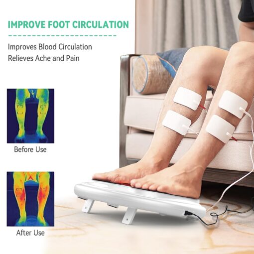 EMS & TENS Foot Circulation Stimulator, Improves Foot Blood Circulation, EMS Foot Massager for Neuropathy, Relieves Body Pains & Plantar Fasciitis, FSA & HSA Eligible TENS Unit for Feet Therapy - Image 8