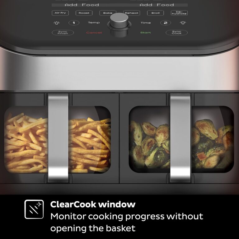 Instant Pot Vortex Plus XL 8QT ClearCook Air Fryer, Clear Windows & Custom Program Options,8-in-1 Functions that Crisps,Broils,Roasts, Dehydrates, Bakes, Reheats, from the Makers of Instant Pot, Black - Image 4