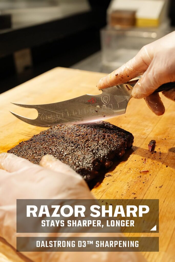 Dalstrong Pitmaster BBQ & Meat Knife - 8 inch - Shogun Series ELITE - Forked Tip & Bottle Opener - Japanese AUS-10V Super Steel Kitchen Knife - G10 Handle - Razor Sharp - w/Sheath - Image 9
