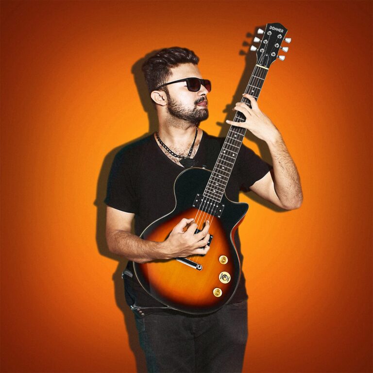 Donner 39 Inch LP Electric Guitar Solid Body Beginner Kit Sunburst Full Size, with Bag, Strap, Cable, for Beginner,DLP-124S - Image 2