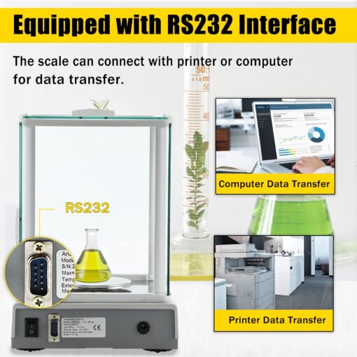 CGOLDENWALL Lab Analytical Balance High Precision 1mg Scale Digital Electronic Scale Scientific Scale for Laboratory Pharmacy (200g 1mg) - Image 6