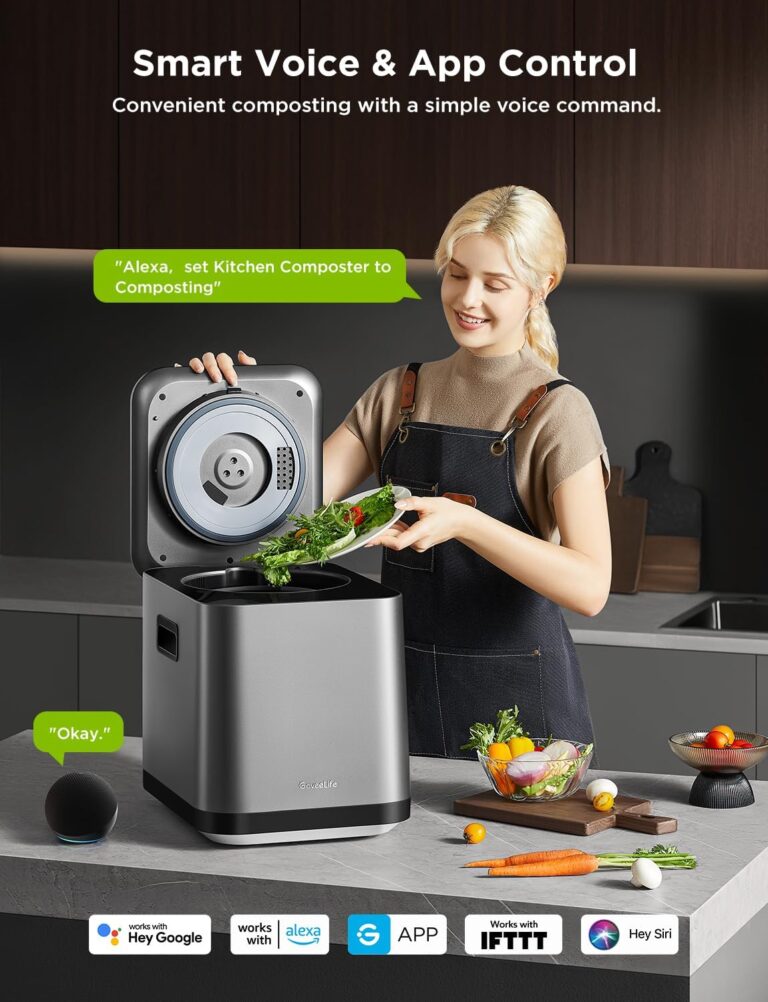 GoveeLife Smart Electric Composter for Kitchen, 3L Compost Bin Indoor with App & Voice Control, Auto-Cleaning, 3 Modes, Turn Food Waste to Fertilizer for Garden, Food Waste Compost Machine - Image 9