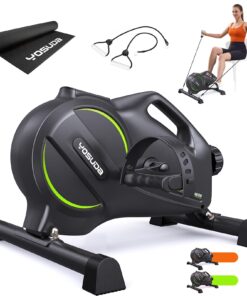 YOSUDA Under Desk Bike Pedal Exerciser - Magnetic Mini Exercise Bike for Arm/Leg Exercise, Desk Pedal Bike for Home/Office Workout (Under Desk Bike Pro Green)