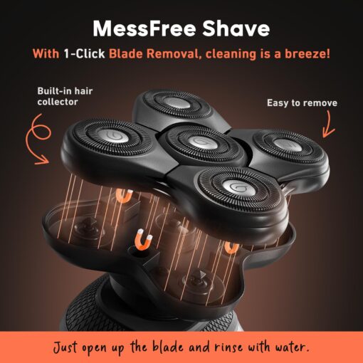 Groomie Mens Grooming Bundle - BaldiePro Electric Head Shaver for Bald Men Includes Travel Case, Charging Dock & Accessory Kit - Deodorant, Scalp & Face Serum, Shave Gel, Aftershave, Pre-Shave Oil - Image 2