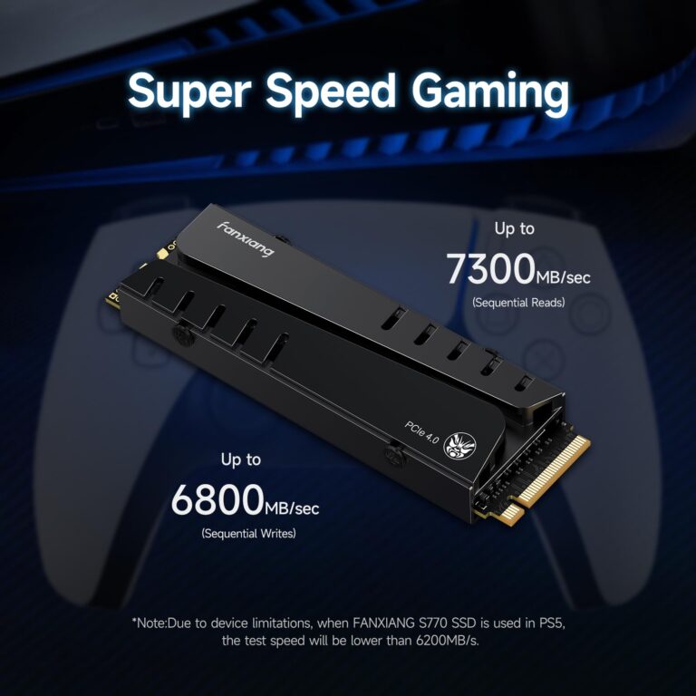 fanxiang S770 2TB NVMe M.2 SSD for PS5 - with Heatsink and DRAM, Up to 7300MB/s, PCIe 4.0, Suitable for Playstation 5 Memory Expansion, Game Enthusiasts, IT Professionals - Image 9