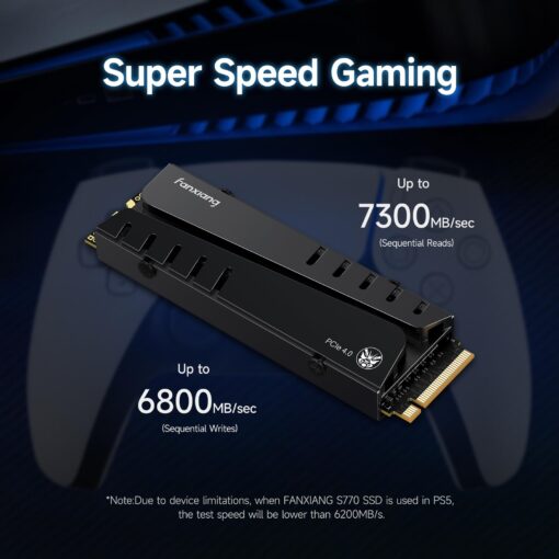 fanxiang S770 4TB NVMe M.2 SSD for PS5 - with Heatsink and DRAM, Up to 7300MB/s, PCIe 4.0, Suitable for Playstation 5 Memory Expansion, Game Enthusiasts, IT Professionals - Image 9