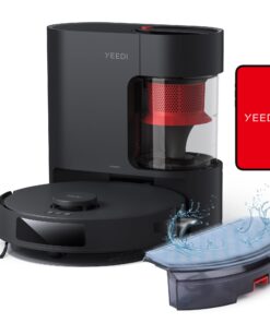 Yeedi C12 PRO Plus Robot Vacuum and Mop, 8000Pa Strong Suction, Vibrating Mopping, 7-Week Dust Storage, Bagless Dust Container, ZeroTangle Brush, Black
