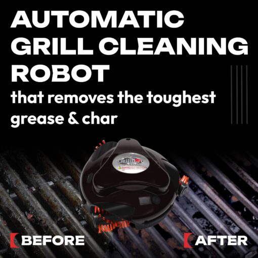 Grillbot Automatic Grill Cleaning Robot with Nylon Brushes, BBQ Grill Cleaner, Grill Brush, Grill Scraper, BBQ Accessories (Red Grillbot + Carry Case) - Image 8