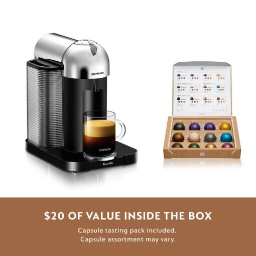 Nespresso BNV250CRO1BUC1 Vertuo Coffee and Espresso Machine, Chrome - Image 2