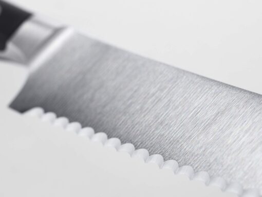 WÜSTHOF Classic IKON 5" Serrated Utility Knife, Black - Image 7