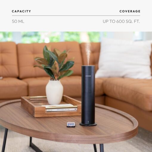 Aroma360 - Wireless Pro Essential Oil Diffuser - 600 sq ft Coverage - Cordless & Portable with Remote - Aromatherapy Scent Diffuser - Home, Spa, Office & Business - Air Freshener - Midnight Black - Image 5