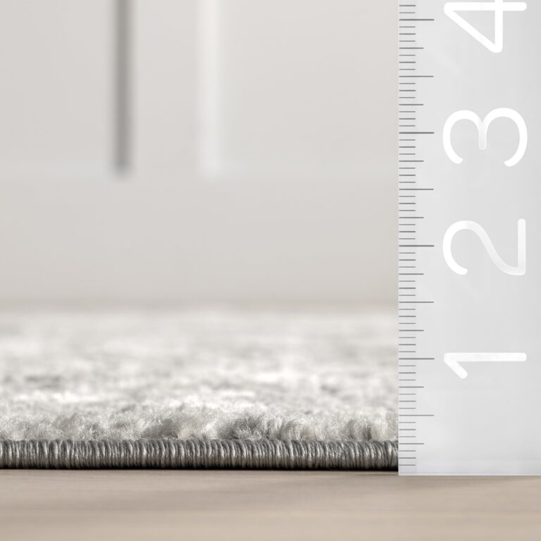 nuLOOM Deedra Modern Abstract Area Rug - 10 Round Area Rug Modern/Contemporary Grey/Ivory Rugs for Living Room Bedroom Dining Room Kitchen - Image 2
