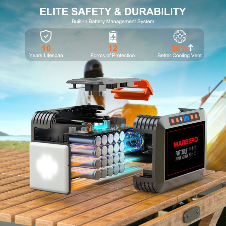 MARBERO 148Wh Solar Generator with Solar Panel Included Portable Power Station 200W with Foldable Solar Panel 40W Set for Camping Outdoor Hiking Fishing Emergency - Image 5