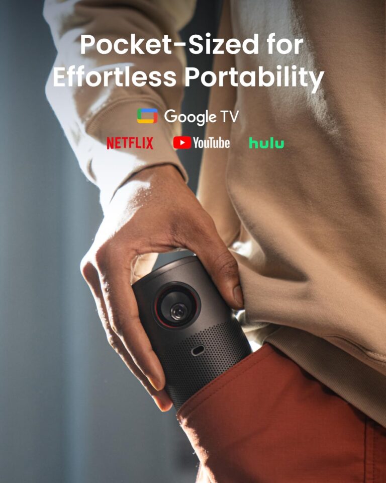 NEBULA Capsule Air Google TV Projector, Officially Licensed Netflix, 720p Smart Mini Projector with Wi-Fi and Bluetooth, 2 Hours of Playtime, Dolby Digital, Ultra Portable for Any Space - Image 6