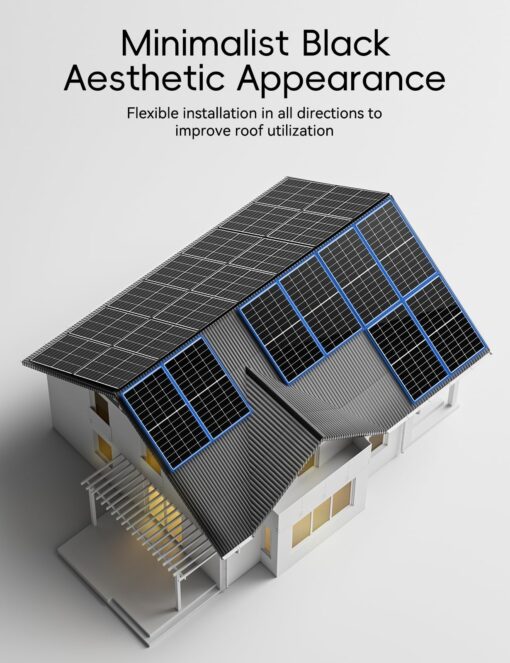200 Watt Solar Panel,25.4% High Efficiency Perovskite Solar Cells,10BB Hidden Busbar Technology,12v/24v Solar Panels for Rv Camper Boat Caravan Off-Grid Applications(200W) - Image 3
