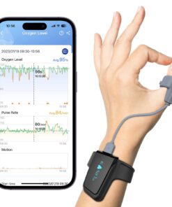 Wellue O2 Pulse Oximeter with Smart Reminder | Blood Oxygen Saturation Monitor for SpO2 and Heart Rate Tracking Continuously, Bluetooth Finger Ring with Free APP &PC Report