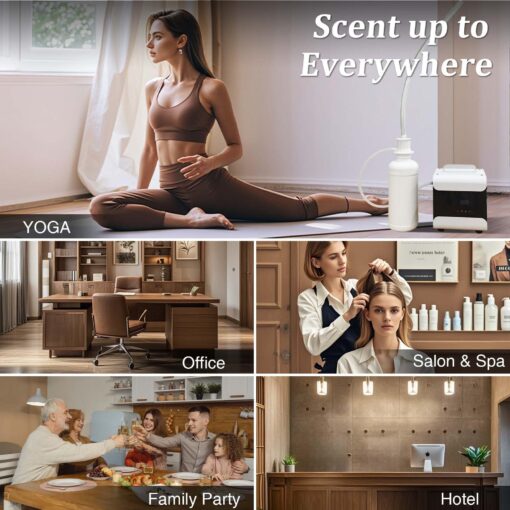 Whole House HVAC Scent Diffuser - 5000 Sq Ft Coverage, Wi-Fi & Bluetooth App Control, 1000ML Hotel Collection, Waterless Cold Air Diffuser for Large Rooms & Commercial Use, Metal Design - Image 2