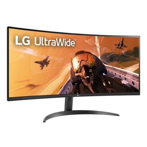 LG 34WP60C-B 34-Inch 21:9 Curved UltraWide QHD (3440x1440) Gaming Computer Monitor with 160Hz sRGB 99% Color Gamut and HDR 10, AMD FreeSync Premium and 3-Side Virtually Borderless Screen Tilt,Black - Image 8