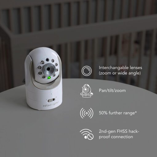 Infant Optics DXR-8 PRO Video Baby Monitor, 720P HD Resolution 5" Display, Patented A.N.R. (Active Noise Reduction), No WiFi, Pan Tilt Zoom, and Interchangeable Lenses - Image 5