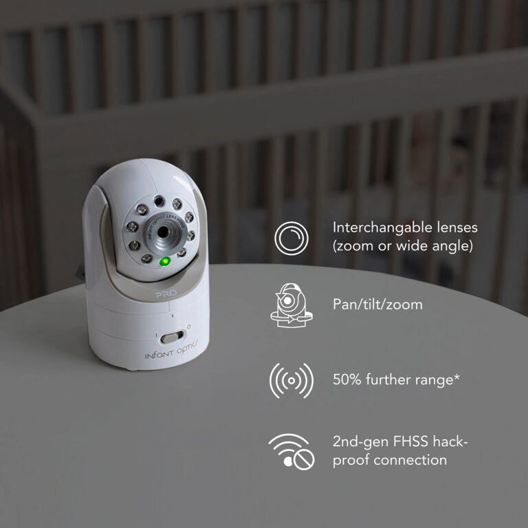 Infant Optics DXR-8 PRO Video Baby Monitor, 720P HD Resolution 5" Display, Patented A.N.R. (Active Noise Reduction), No WiFi, Pan Tilt Zoom, and Interchangeable Lenses - Image 5
