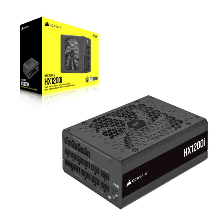 CORSAIR HX1200i Fully Modular Ultra-Low Noise ATX Power Supply - ATX 3.0 & PCIe 5.0 Compliant - Fluid Dynamic Bearing Fan - CORSAIR iCUE Software Compatible - 80 Plus Platinum Efficiency - Black - Image 2