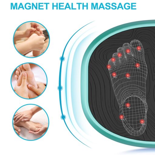 AXV Vibration Plate Exercise Machine Whole Body Workout Music Vibrate Fitness Platform Lymphatic Drainage Machine for Weight Loss Shaping Toning Wellness Home Gyms Workout - Image 5