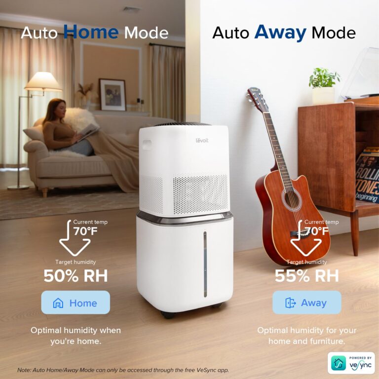 LEVOIT Superior 6000S Smart Evaporative Humidifiers for Home Whole House up to 3000ft², 6 Gal, Last 72-Hour, Premium Filter, Dry Mode, Wheels & Water Fill Hose & Foldable Storage - Quiet Sleep Mode - Image 4