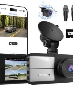 Sprleaf 4-Channel Dash Cam, 360° Dashcam with Front and Rear Cameras,128GB Card Included, 5G Wi-Fi and App Control, Night Vision, WDR, 24-Hour Parking Mode, Collision Detection