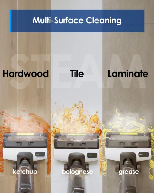 Tineco iFLOOR 5 Steam Corded Wet Dry Vacuum All-in-one, Steam Mop Hardwood Floor Cleaner Great for Sticky Messes, 248℉ High-temp Steam, Self-cleaning with steam - Image 5