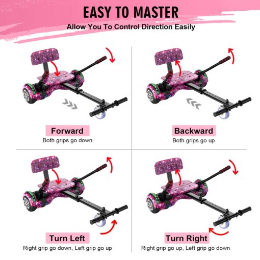 CBD Scooter with Corlorful LED Lights,6.5" Wheels, Dual 300W Motor Scooter for Kids Girls Boys Adults, All Ages,Purple - Image 5
