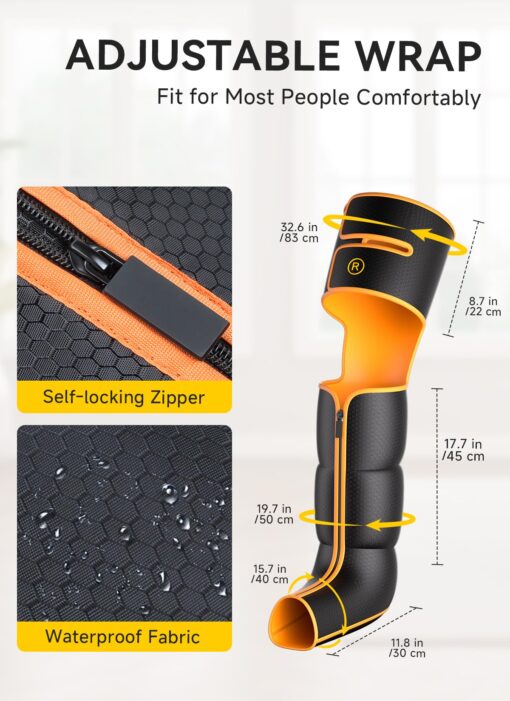 ITCPRL Leg Massager with Heat and Compression, Foot Calf & Thigh Massage for Circulation and Pain Relief, Leg Compression Massager with Handheld Controller 3 Intensities 6 Modes - FSA HSA Eligible - Image 5