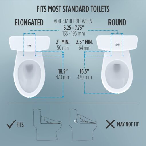 TOTO WASHLET A2 Electronic Bidet Toilet Seat with Heated Seat and SoftClose Lid, Elongated, Cotton White - SW3004#01 - Image 13