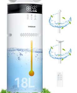 VAGKRI Humidifiers for Large Room, 18L Ultrasonic Cool Mist Humidifier for Home 2000 sq ft, 5 Mist Levels, Auto Mode, Whole House Humidifiers with 2 Extended Tube Quiet Humidifiers for Baby Home Plant