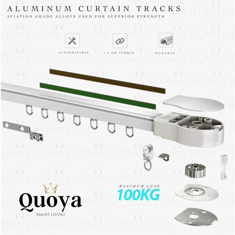 Quoya QL500 Smart Curtains System, Electric Curtain Track with Automated Rail【Motorized and Adjustable Tracks/Rod/Pole (up to 5 metres / 196 inches)】【Motor compatible with Alexa】 - Image 7