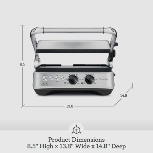 Breville BGR700BSS Sear and Press Grill, Brushed Stainless Steel - Image 2
