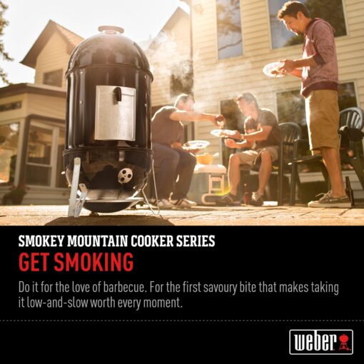 Weber 14-inch Smokey Mountain Cooker, Charcoal Smoker - Image 7