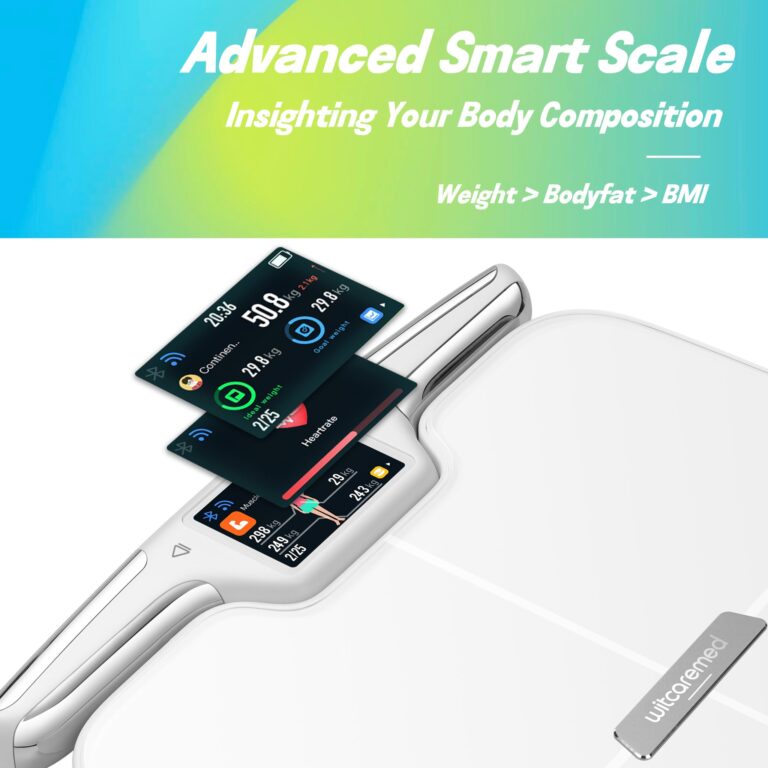 Smart Digital Scale for Body Weight with APP Display 8-Electrode Dual Frequency High Precision Weight Scale with BMI Body Muscle Mass Fat 56 Body Composition Measurement (Black) - Image 2