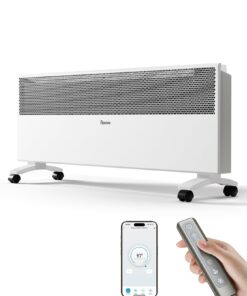 Reekie Convection Panel Space Heater for Indoor Use, 1500W Electric Mica Infrared Heater with Smart Thermostat, Wifi App Remote Control, Portable Standing Wall Mount Heater for Bedroom Work with Alexa