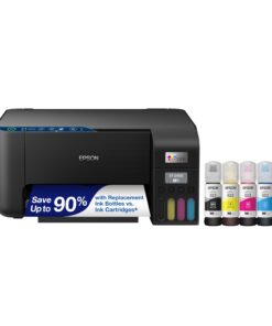 Epson EcoTank ET-2400 Wireless Color All-in-One Cartridge-Free Supertank Printer with Scan and Copy – Easy, Everyday Home Printing, Black