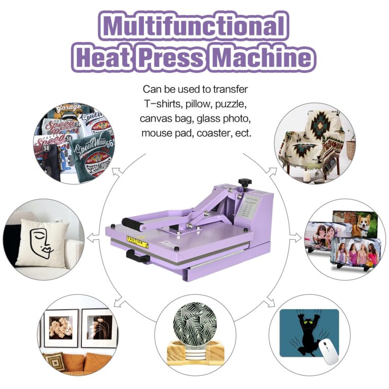 PlanetFlame Heat Press 15x15 inch Industrial Quality Sublimation Heat Press, Slide Out Heat Transfer Machine for T-Shirt, Purple - Image 3